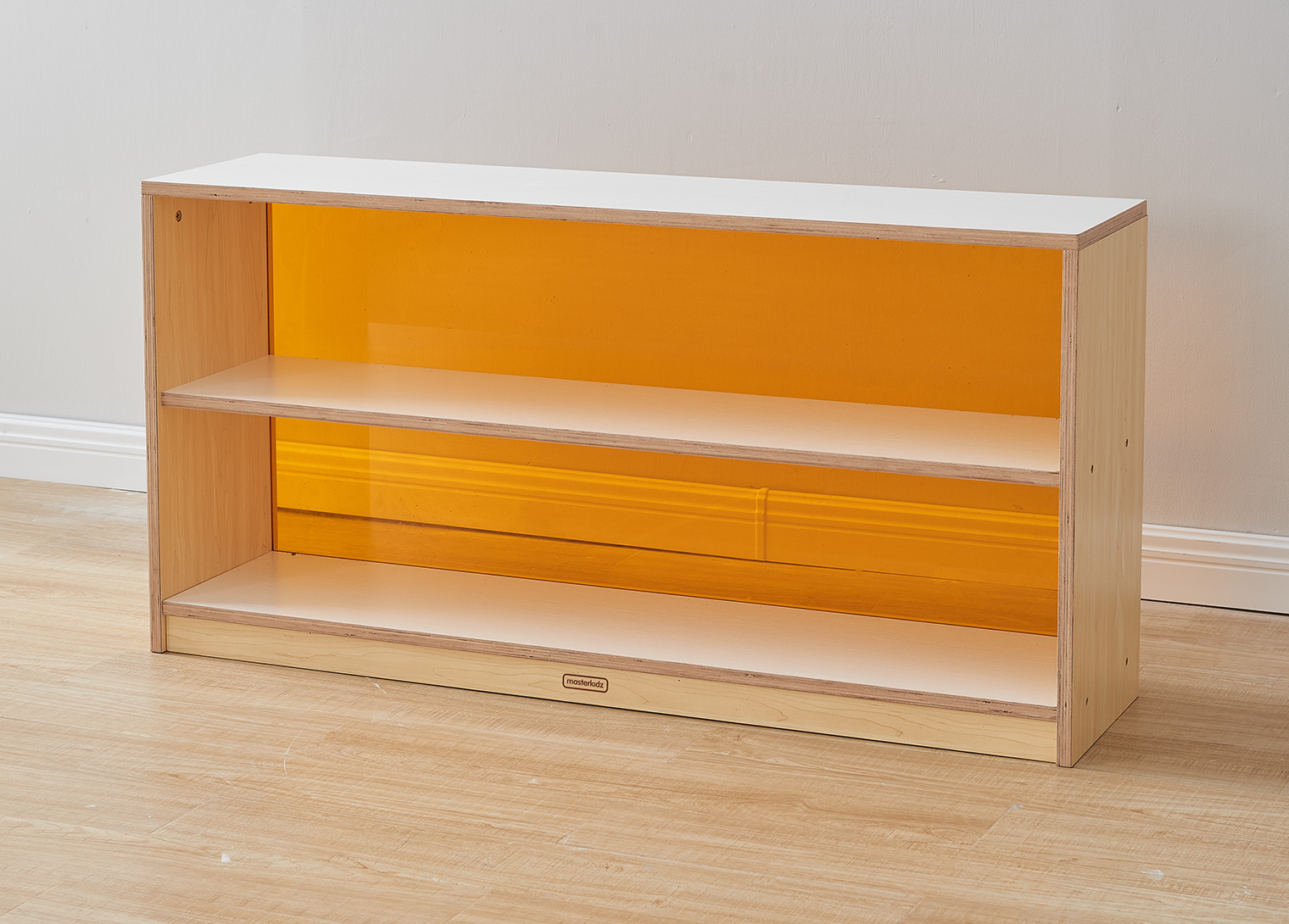 Snowdon - 620H x 1200L Shelving Unit - Translucent Orange Back