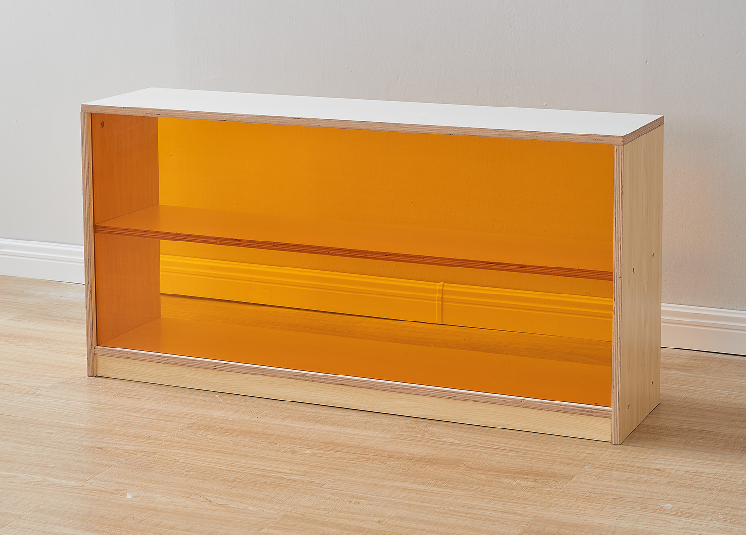 Snowdon - 620H x 1200L Shelving Unit - Translucent Orange Back