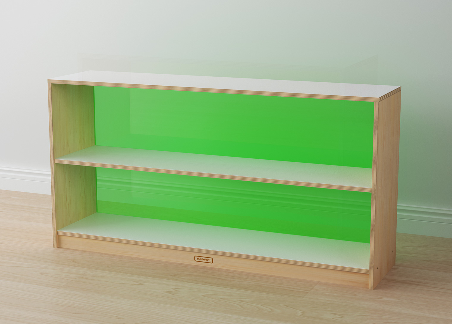 Snowdon - 620H x 1200L Shelving Unit - Translucent Green Back