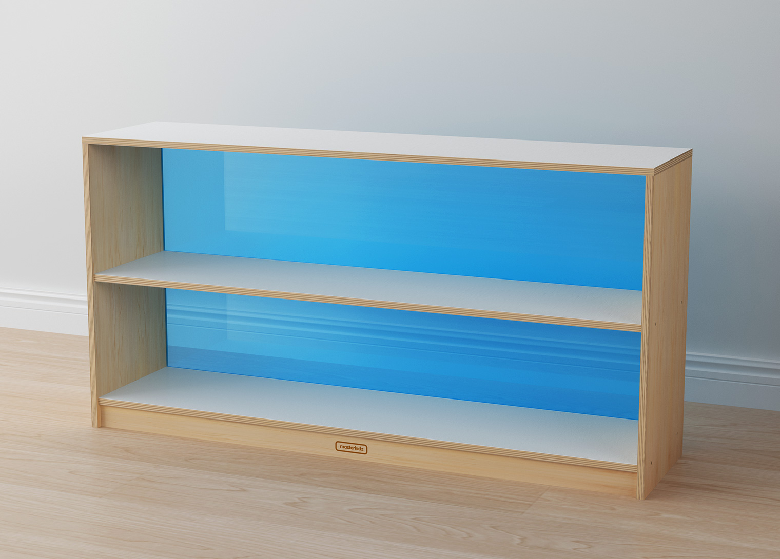 Snowdon - 620H x 1200L Shelving Unit - Translucent Blue Back