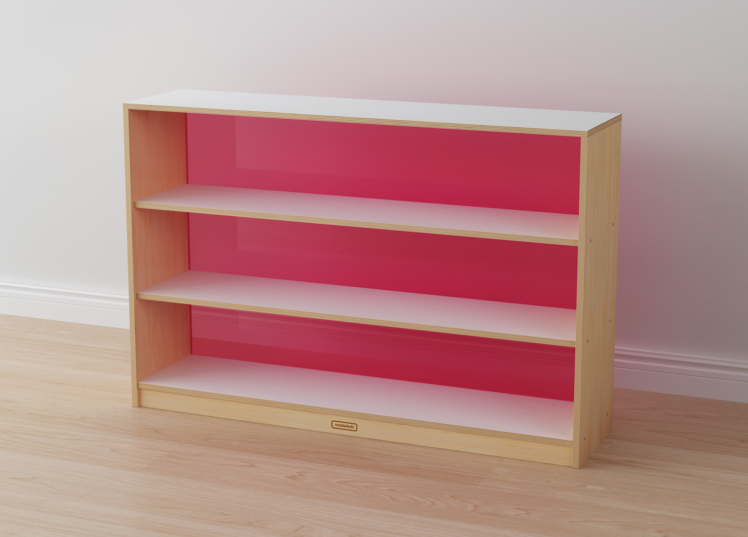 Snowdon - 800H x 1200L Shelving Unit - Translucent Red Back