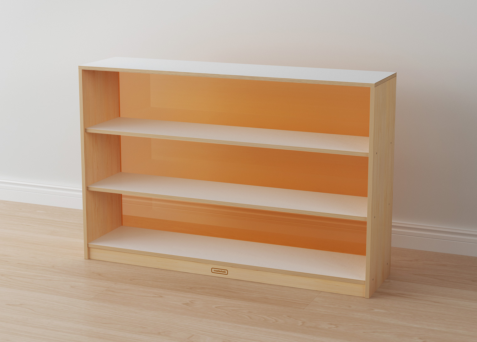 Snowdon - 800H x 1200L Shelving Unit - Translucent Orange Back