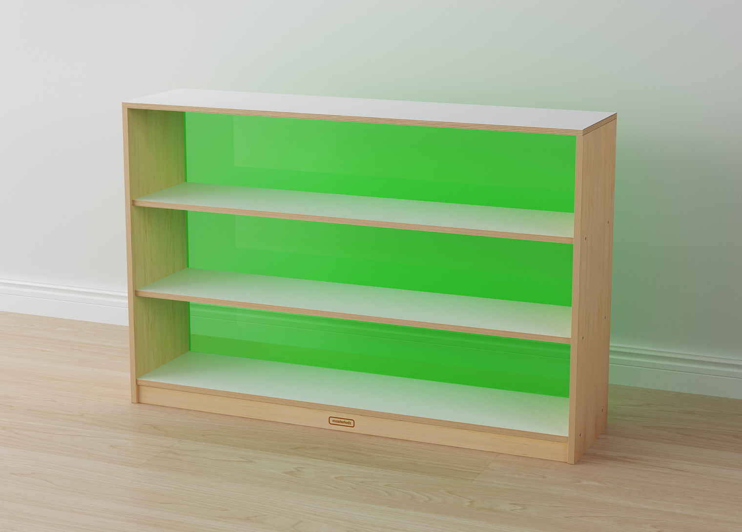 Snowdon - 800H x 1200L Shelving Unit - Translucent Green Back