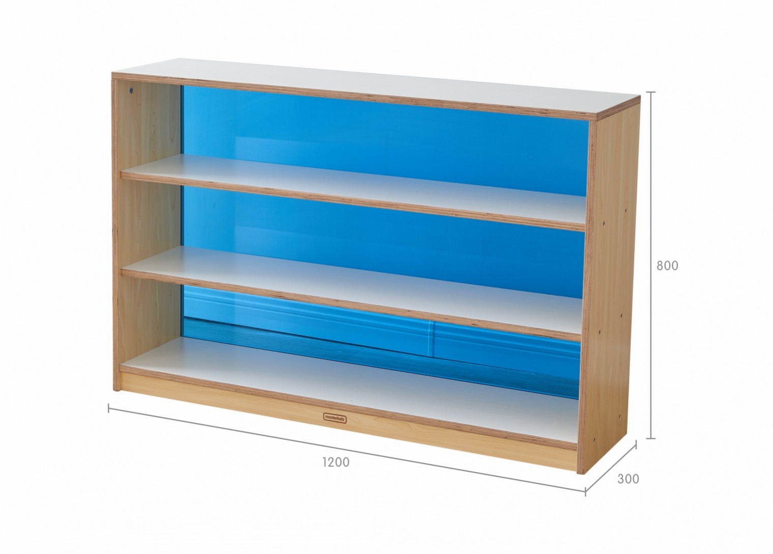 Snowdon - 800H x 1200L Shelving Unit - Translucent Blue Back