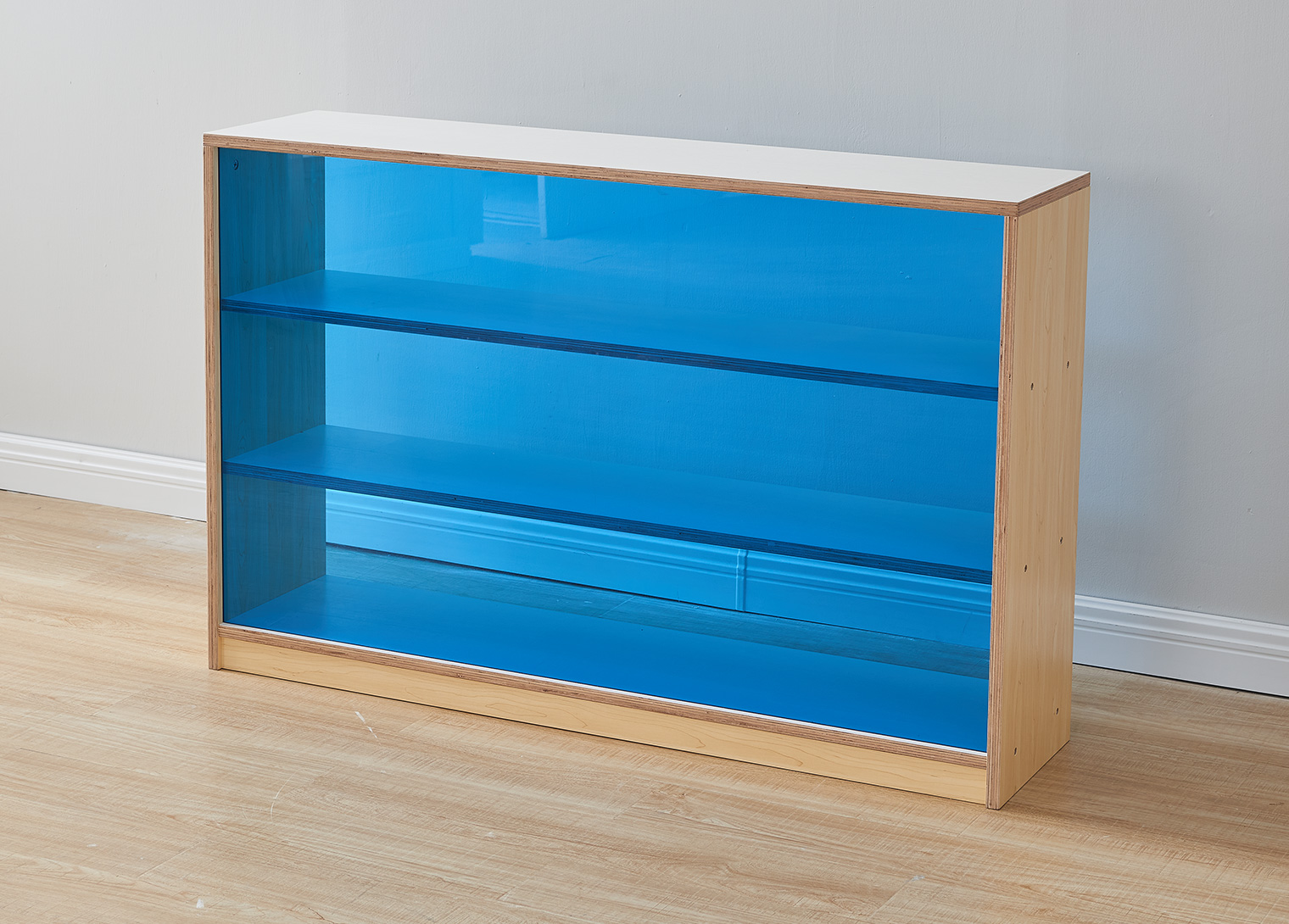 Snowdon - 800H x 1200L Shelving Unit - Translucent Blue Back