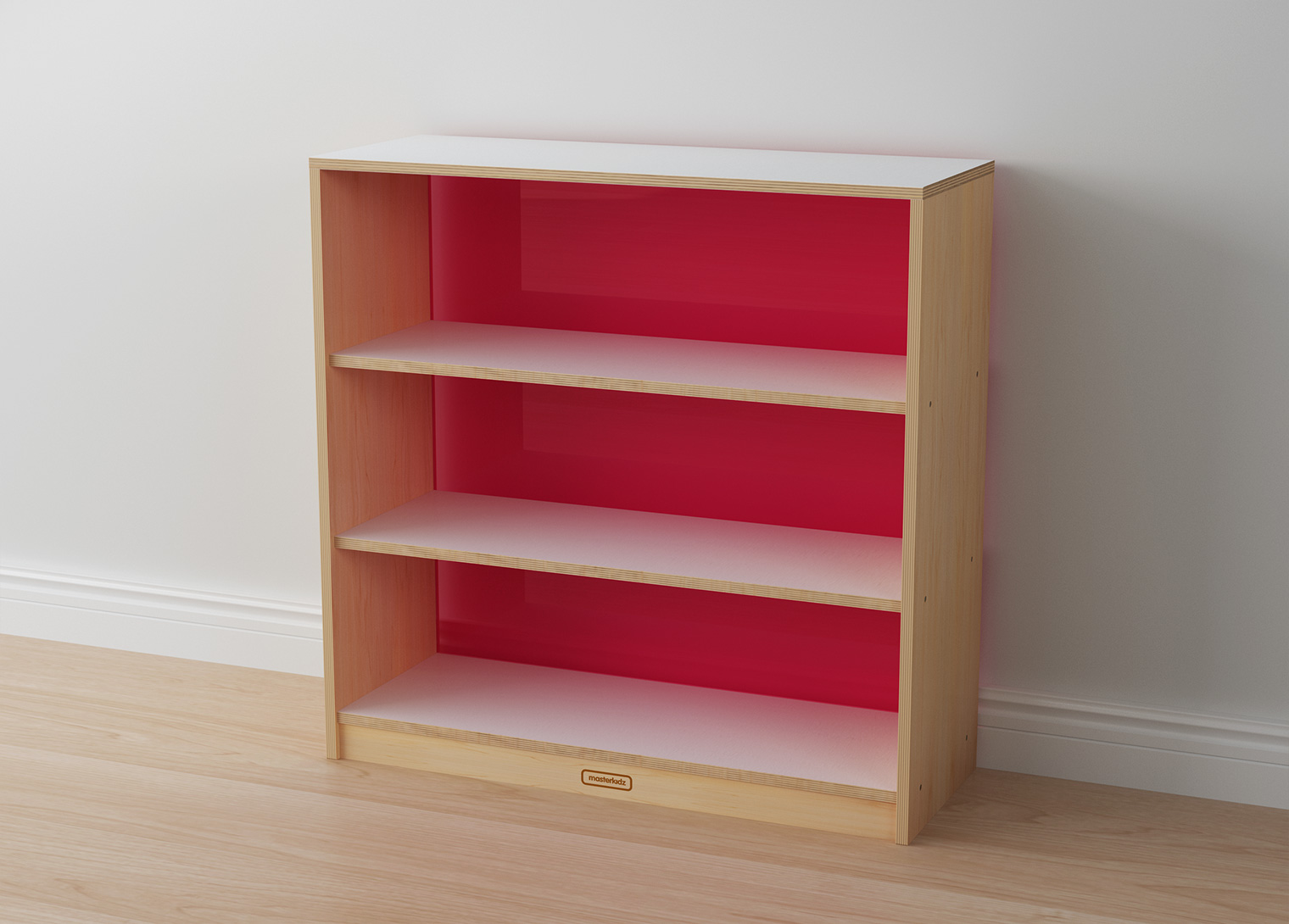 Snowdon - 800H x 800L Shelving Unit - Translucent Red Back