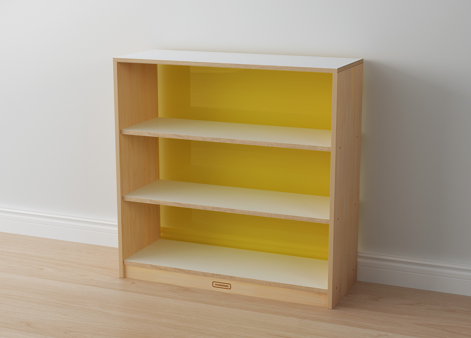 Snowdon - 800H x 800L Shelving Unit - Translucent Yellow Back