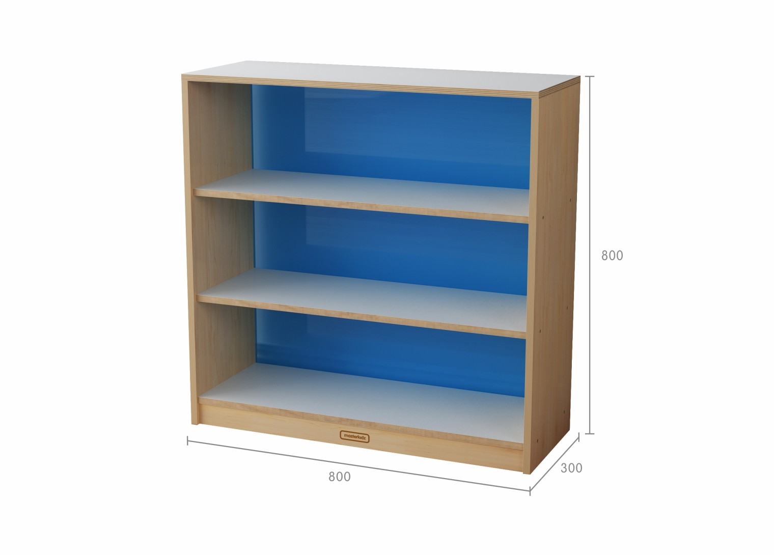 Snowdon - 800H x 800L Shelving Unit - Translucent Blue Back