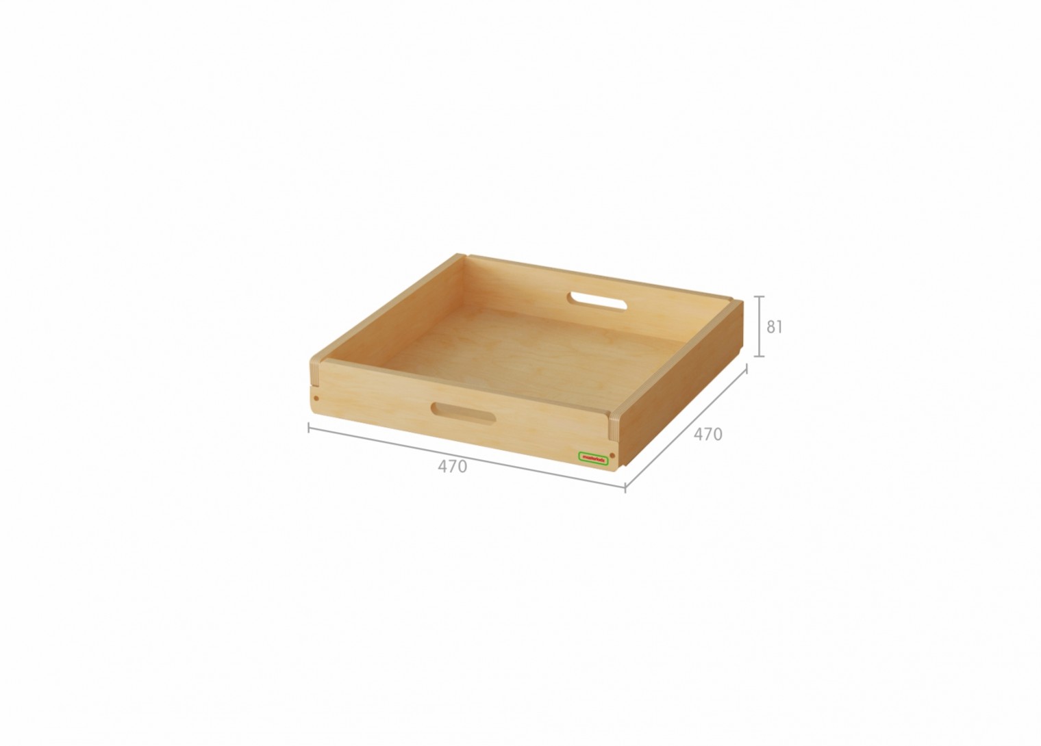 Tray C - Shallow Wooden Tray