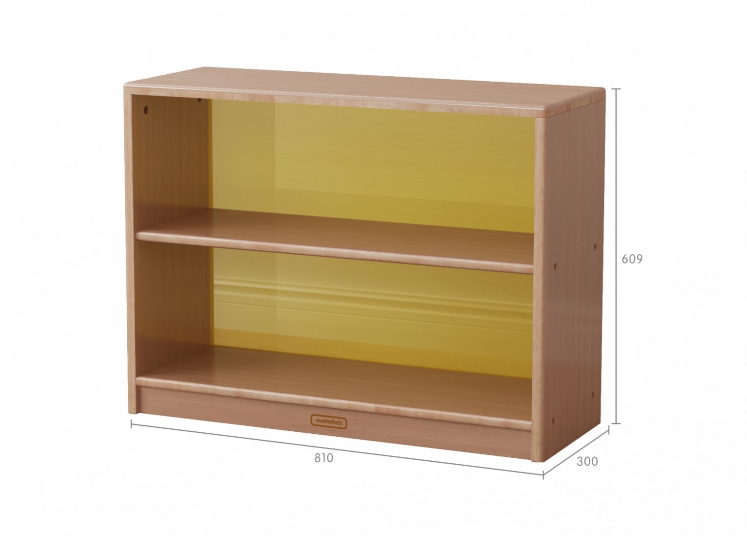 Forest School - 609H x 810L Wooden  Shelving Unit - Translucent Yellow Back