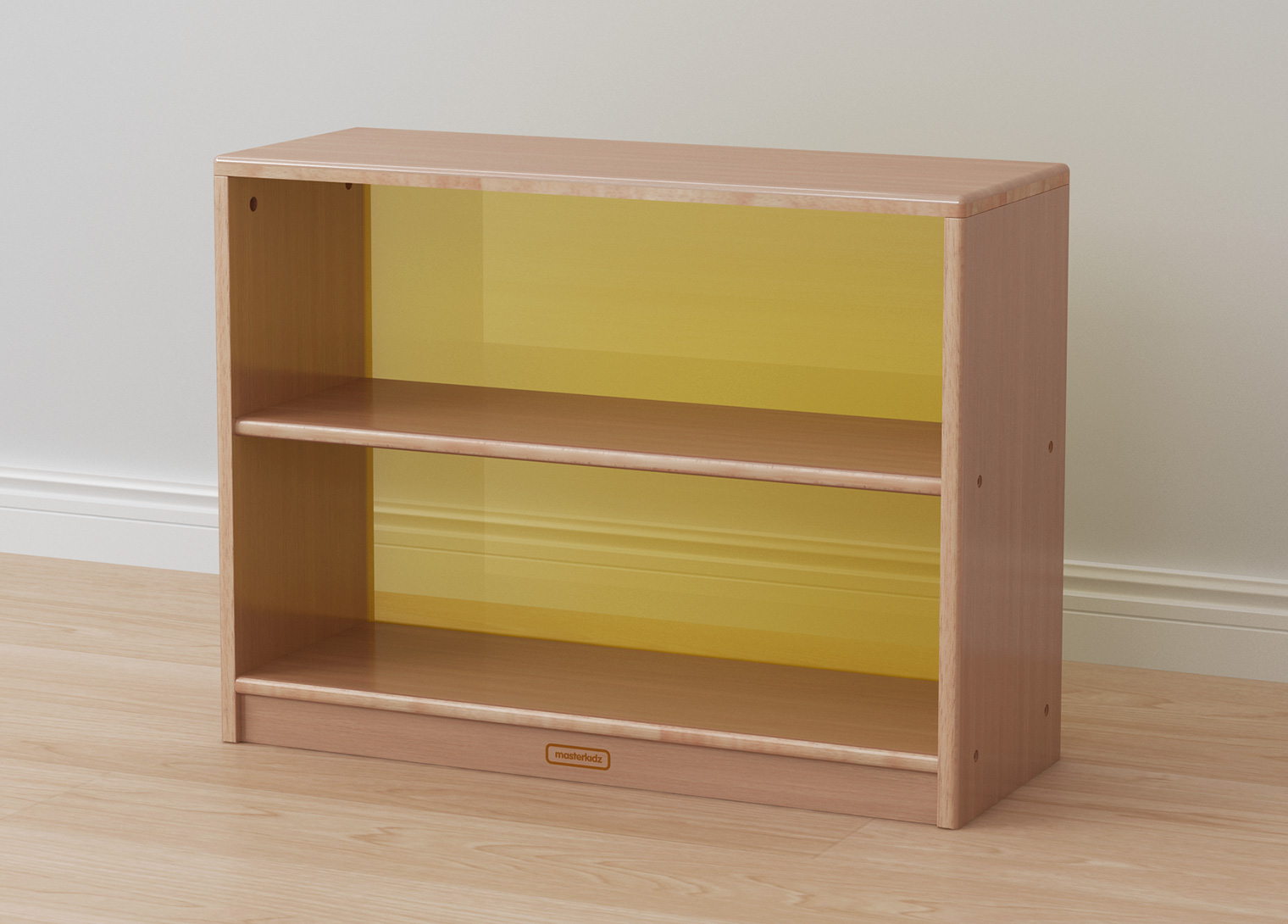 Forest School - 609H x 810L Wooden  Shelving Unit - Translucent Yellow Back