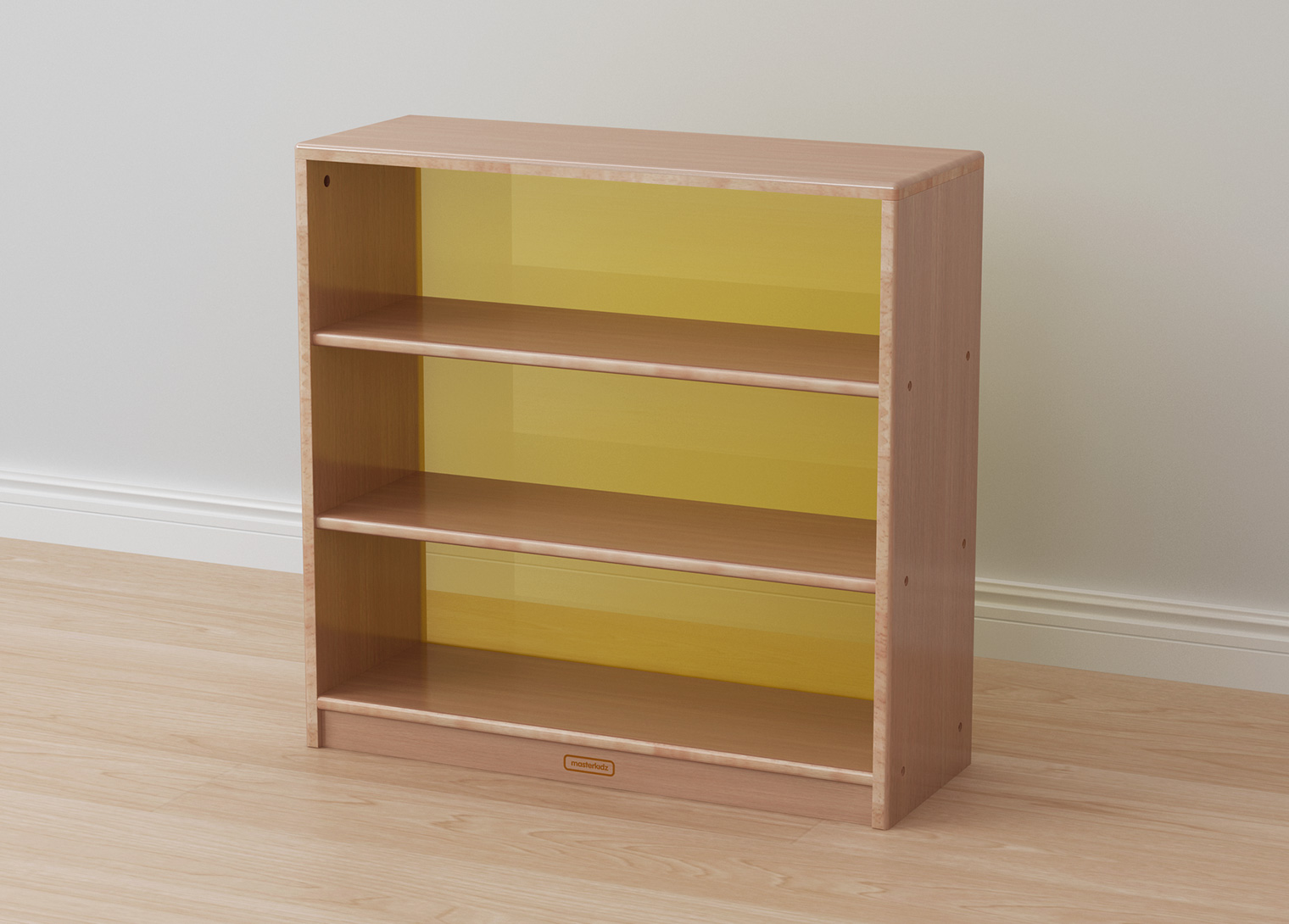 Forest School - 789H x 810L Wooden  Shelving Unit - Translucent Yellow Back