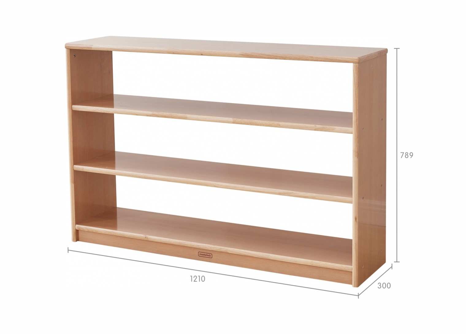 Forest School - 789H x 1210L Wooden  Shelving Unit - Open Back