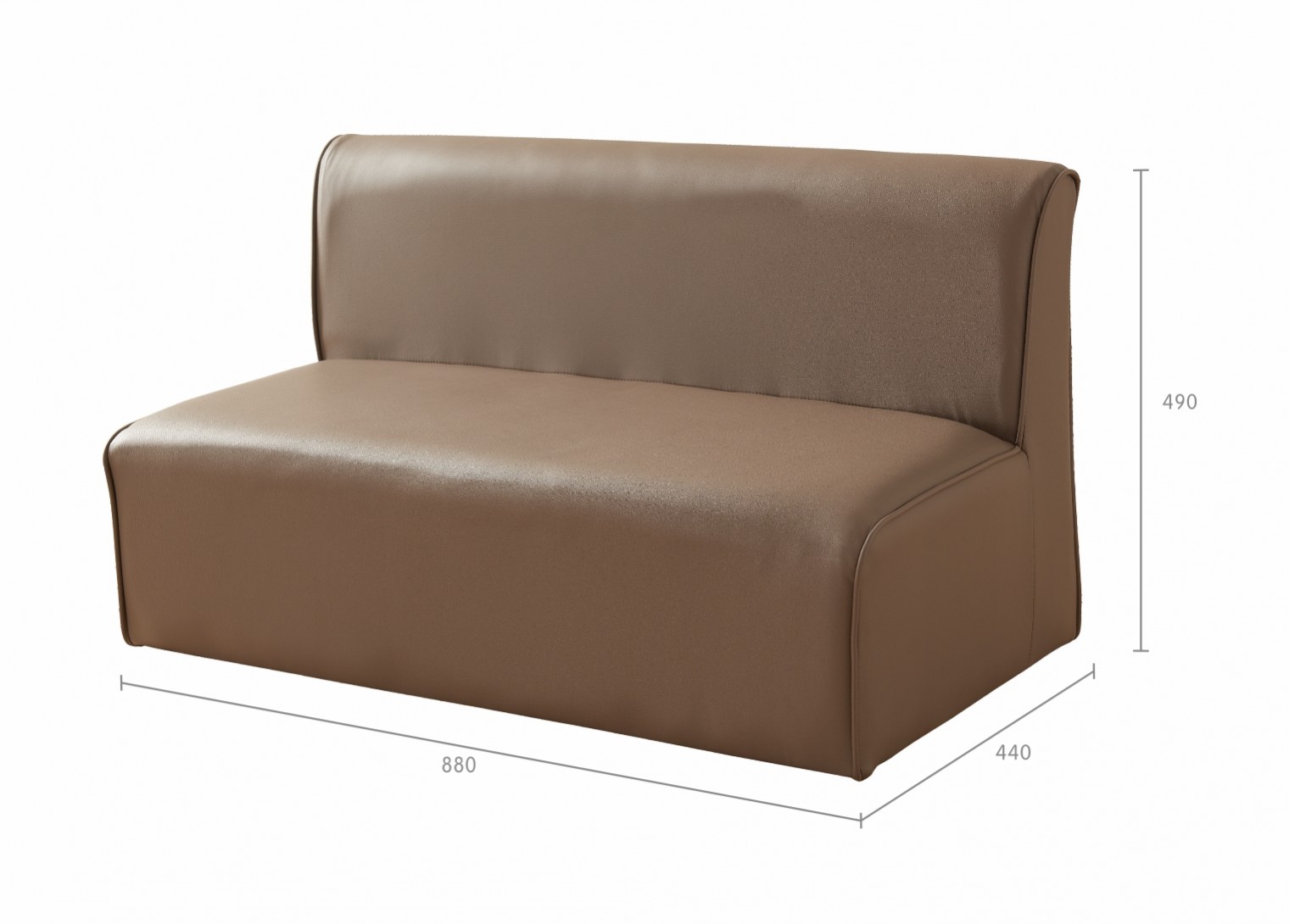 Modular Kids Sofa -  2-Seat Chair - Neutral