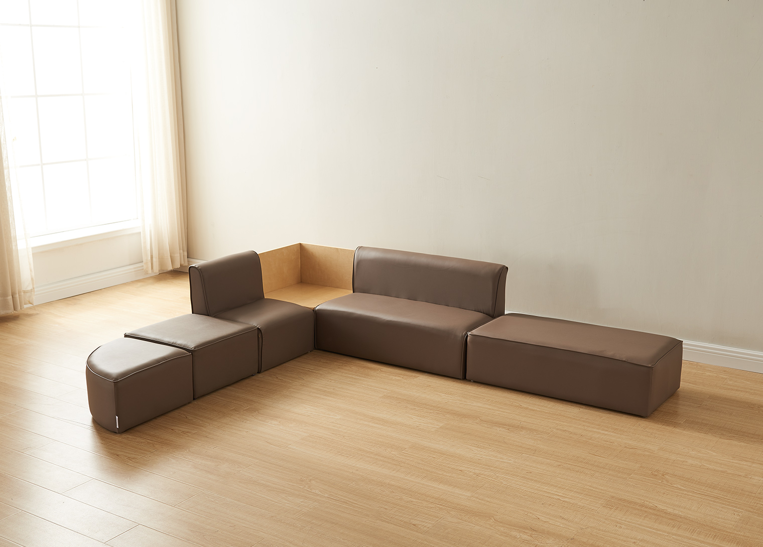 Modular Kids Sofa -  Corner Table - Neutral