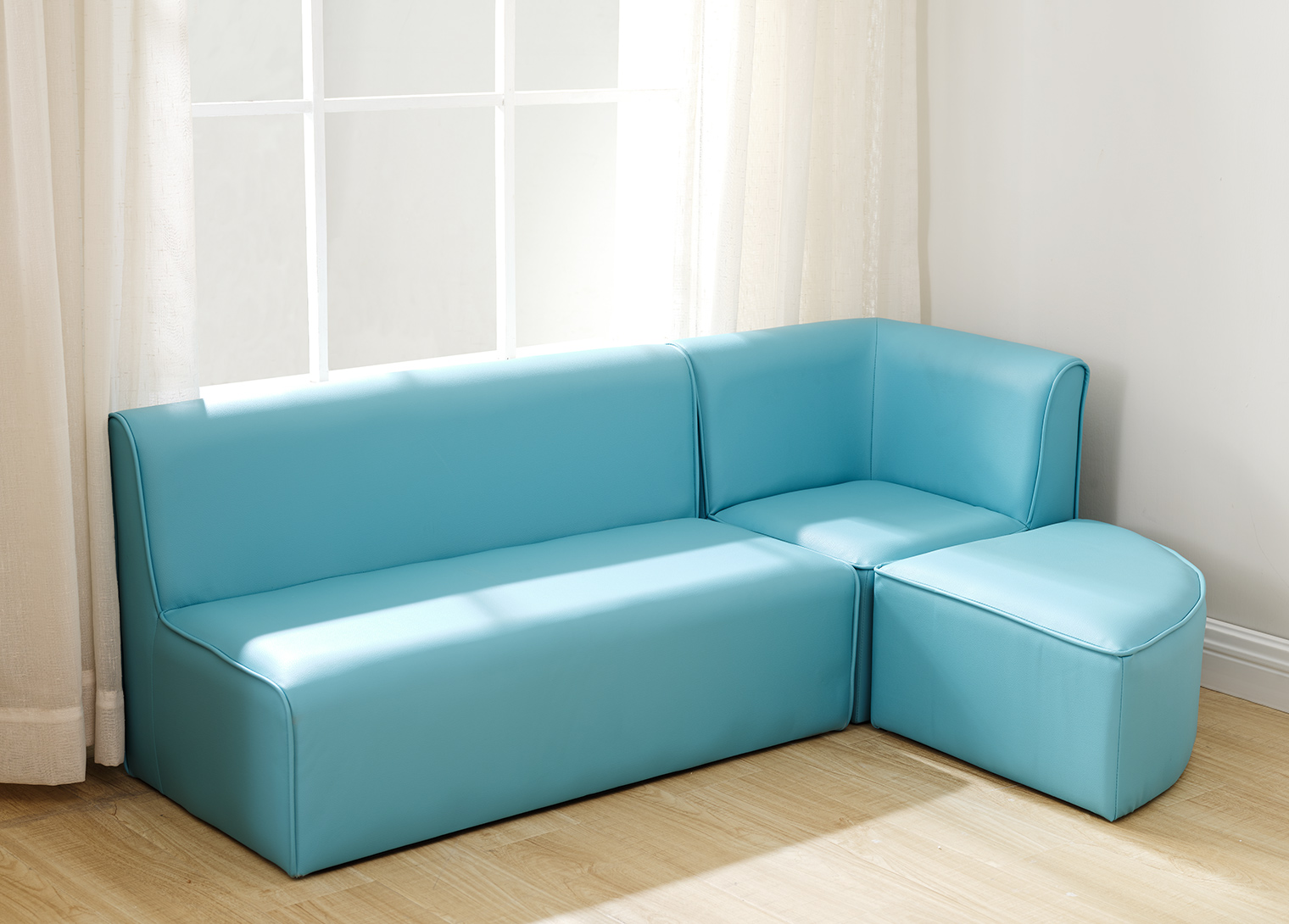 Modular Kids Sofa -  2-Seat Chair - Blue