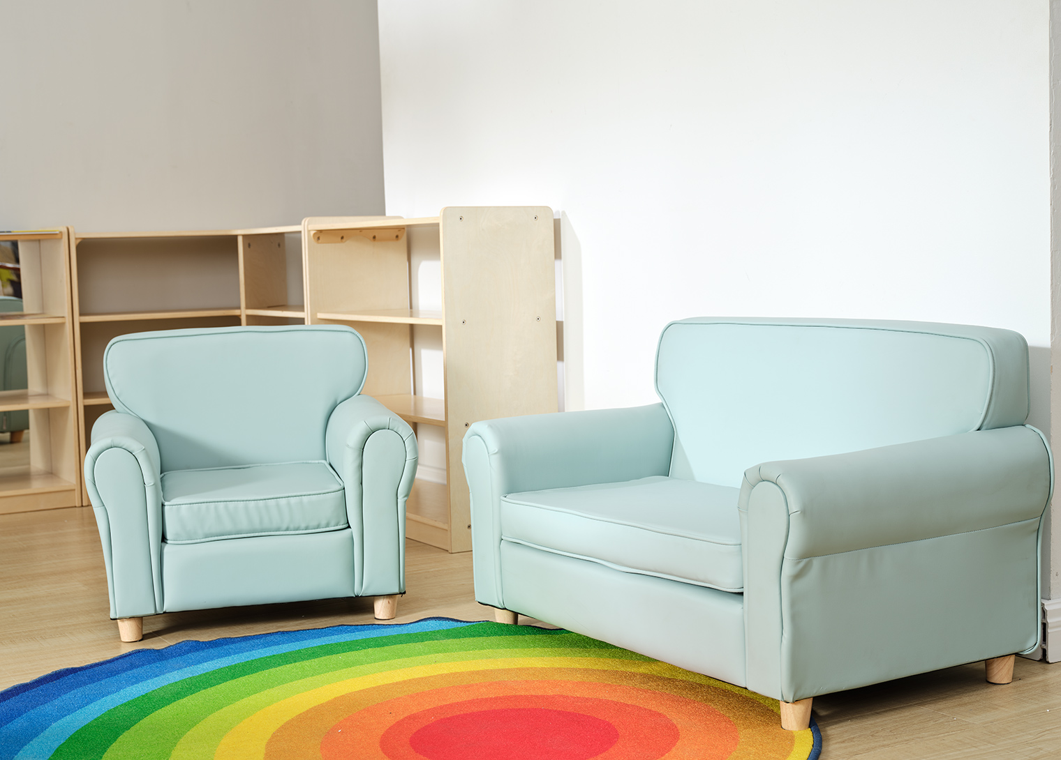 ALEXA Armrest Sofa Series (Baby Blue) - 1 Seater