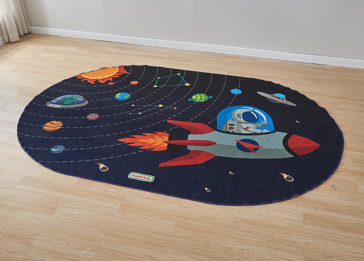 3000L Oval-Shaped Rug(Outer Space) - 3000L x 2000W