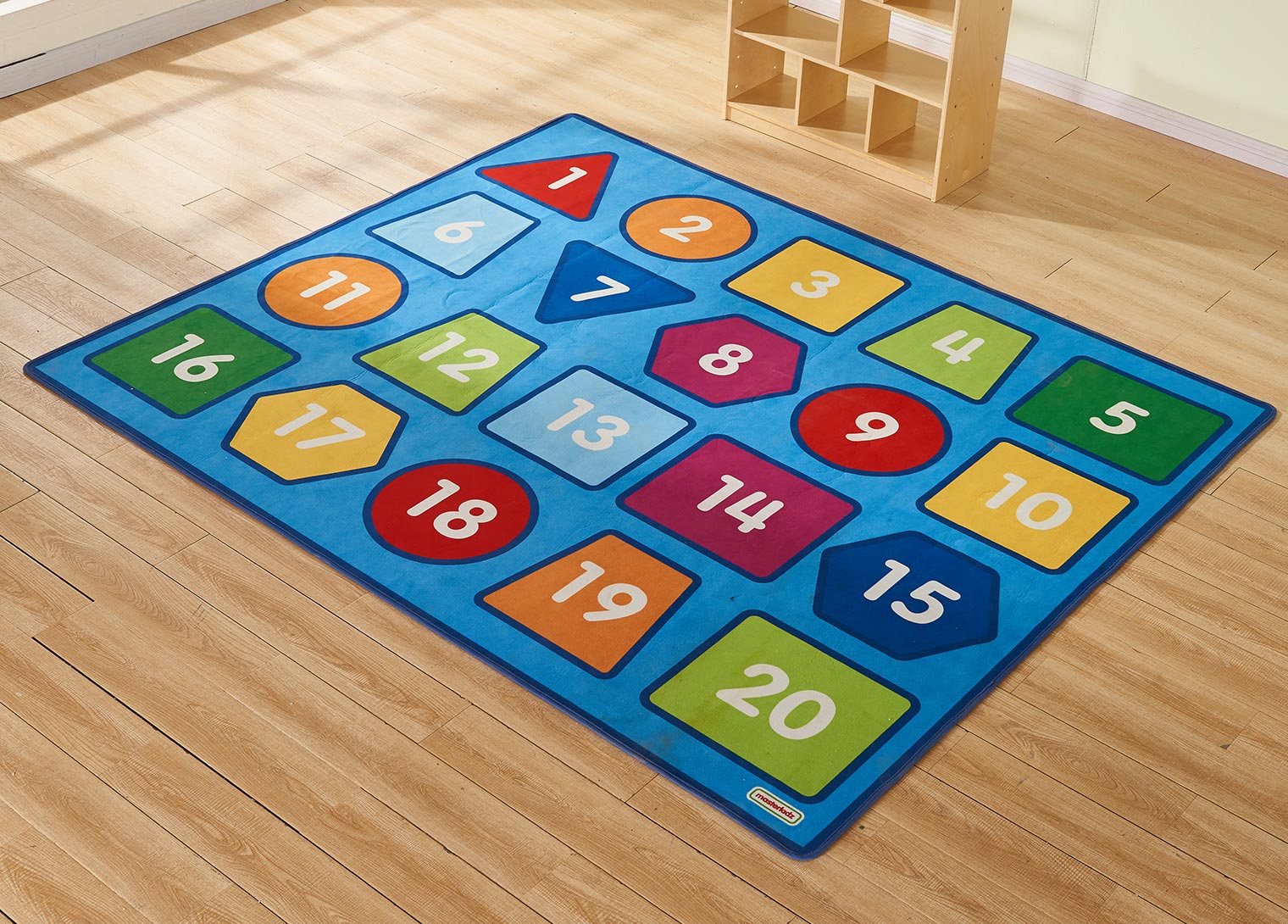 Numbers and Shapes Classroom Rug - 2400L x 2000W