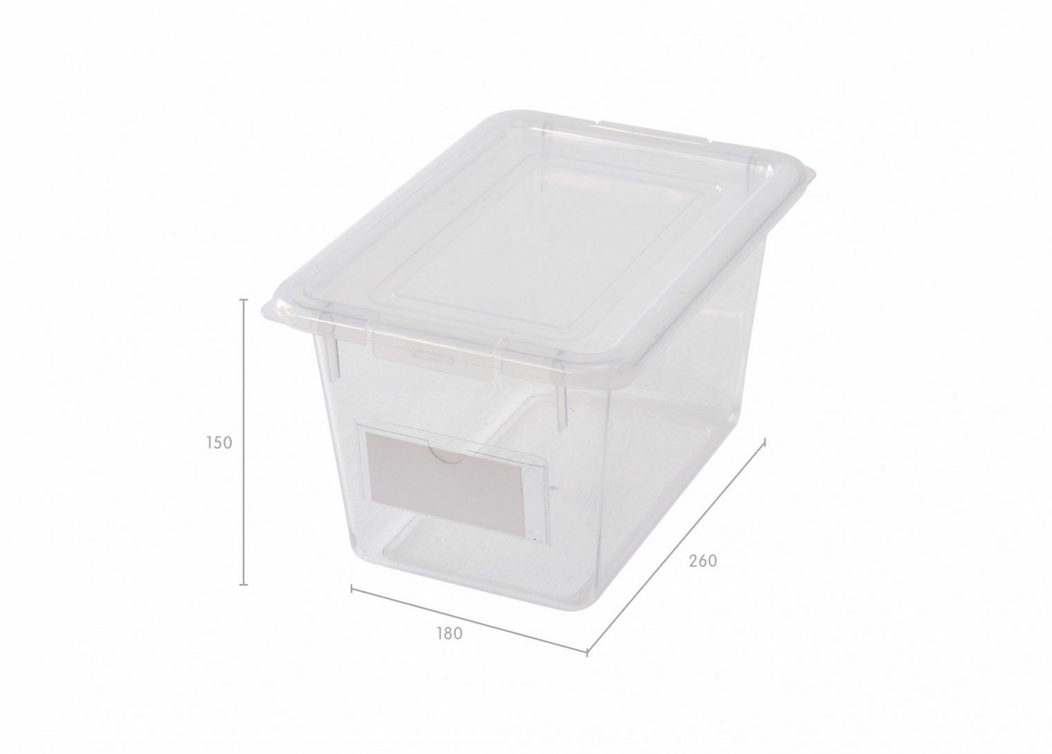 180L Transparent Tray 6 Piece Set (With Lids)